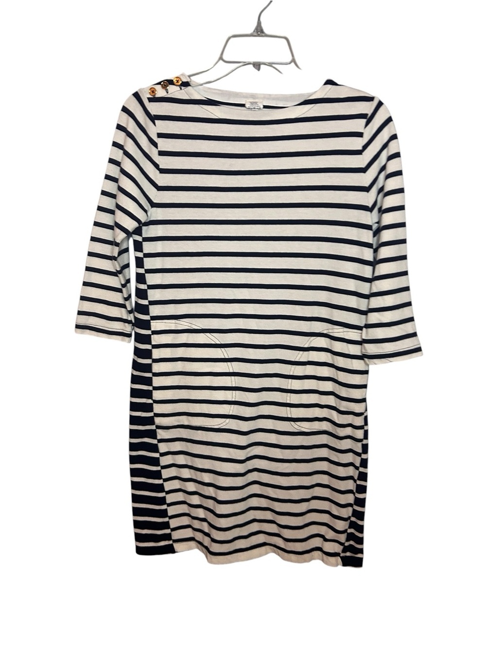 Crewcuts by J.Crew Navy & White Striped Nautical Dress Girls Size 14 - Picture 8 of 9
